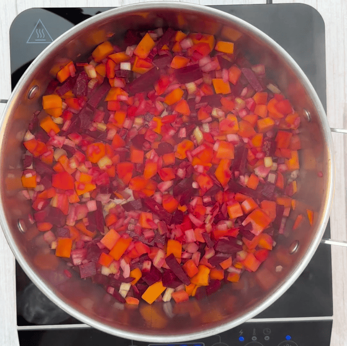 Cooking progress shot for Nomato Sauce